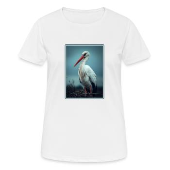 Störche Storch - Frauen T-Shirt atmungsaktiv - Weiß - Vorne - AI Model Female 172 dark (172cm)