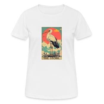 Störche Storch - Frauen T-Shirt atmungsaktiv - Weiß - Vorne - AI Model Female 172 dark (172cm)