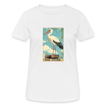 Störche Storch - Frauen T-Shirt atmungsaktiv - Weiß - Vorne - AI Model Female 172 dark (172cm)