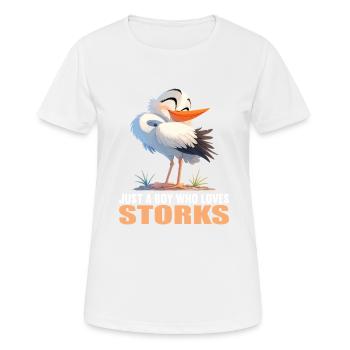 Cigognes Cigognes - T-shirt respirant Femme - blanc - Devant - AI Model Female 172 dark (172cm)