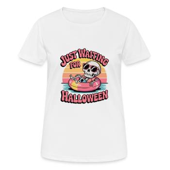 Chill Skeleton Halloween Vibes - Women's Breathable T-Shirt - white - Front - AI Model Female 172 dark (172cm)