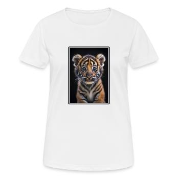 Sumatra-Tiger - Frauen T-Shirt atmungsaktiv - Weiß - Vorne - AI Model Female 172 dark (172cm)