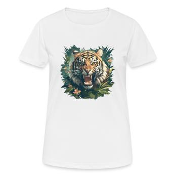 Sumatra-Tiger - Frauen T-Shirt atmungsaktiv - Weiß - Vorne - AI Model Female 172 dark (172cm)