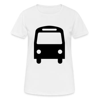 Bus, bus, autobus scolaire, voiture - T-shirt respirant Femme - blanc - Devant - AI Model Female 172 dark (172cm)