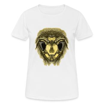 Halbbiene von Jon Ball - Frauen T-Shirt atmungsaktiv - Weiß - Vorne - AI Model Female 172 dark (172cm)