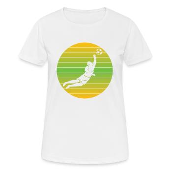 Torwart Vintage Fußball Torhüter Retro Tormann - Frauen T-Shirt atmungsaktiv - Weiß - Vorne - AI Model Female 172 dark (172cm)