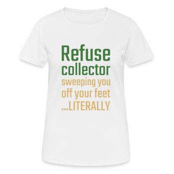 Refuse collector Valentinstag Sweeping you - Frauen T-Shirt atmungsaktiv - Weiß - Vorne - AI Model Female 172 dark (172cm)
