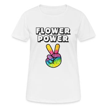 Flower Power - Women's Breathable T-Shirt - white - Front - AI Model Female 172 dark (172cm)