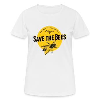 Save The Bees - Frauen T-Shirt atmungsaktiv - Weiß - Vorne - AI Model Female 172 dark (172cm)