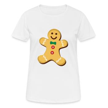 lebkuchenmann - Frauen T-Shirt atmungsaktiv - Weiß - Vorne - AI Model Female 172 dark (172cm)