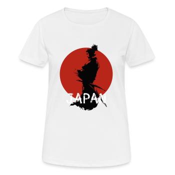 japan ninja Kämpfer manga schwertKampf Kunst Asien - Frauen T-Shirt atmungsaktiv - Weiß - Vorne - AI Model Female 172 dark (172cm)