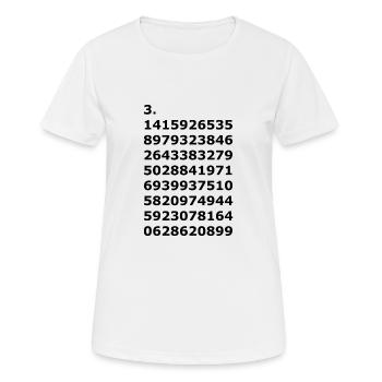Pi comme cadeau - T-shirt respirant Femme - blanc - Devant - AI Model Female 172 dark (172cm)