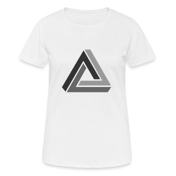 optische Täuschung - Frauen T-Shirt atmungsaktiv - Weiß - Vorne - AI Model Female 172 dark (172cm)
