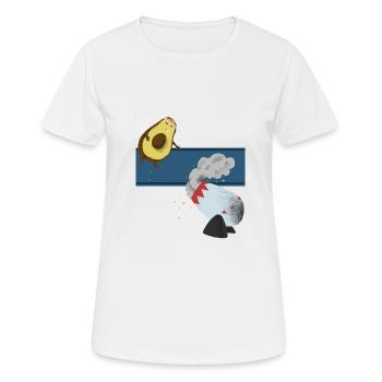 Avocado Kanone Geschenk - Frauen T-Shirt atmungsaktiv - Weiß - Vorne - AI Model Female 172 dark (172cm)