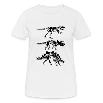 Dinosaur skeleton anatomy - Women's Breathable T-Shirt - white - Front - AI Model Female 172 dark (172cm)