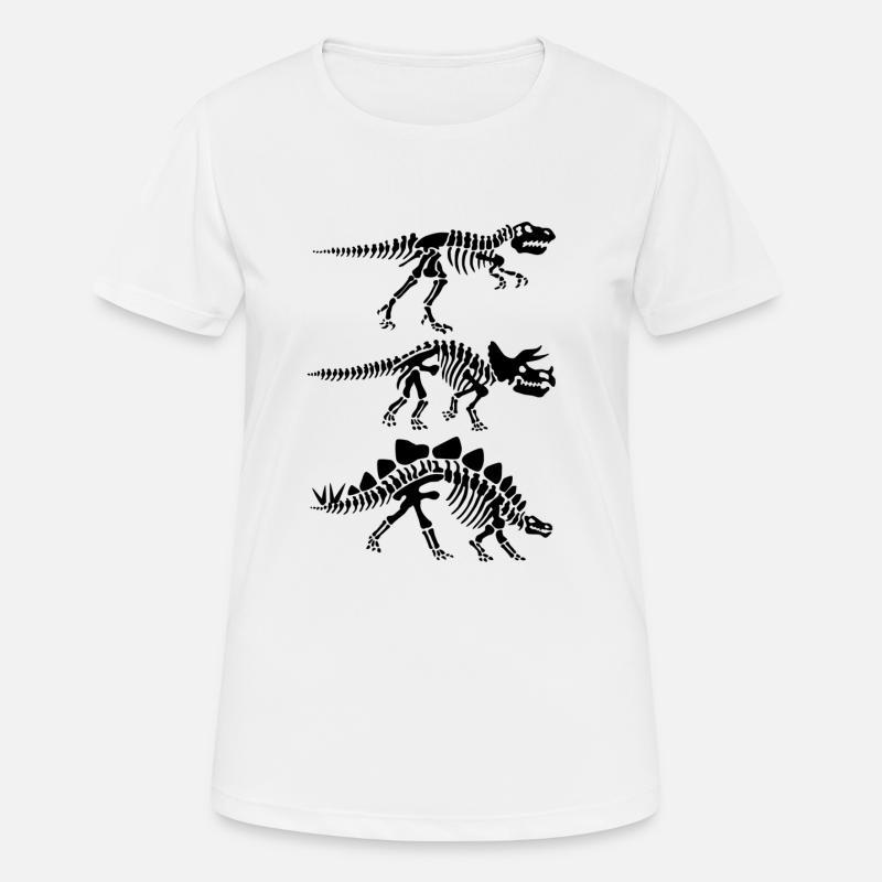 Dinosaur skeleton anatomy - Women's Breathable T-Shirt - white