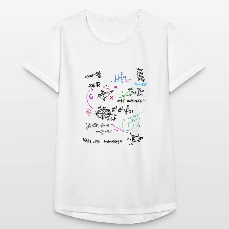 Math Complex Mathematical blackboard with formulas Women's Breathable T-Shirt