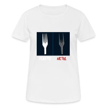Metal Musik Geschenk - Frauen T-Shirt atmungsaktiv - Weiß - Vorne - AI Model Female 172 dark (172cm)