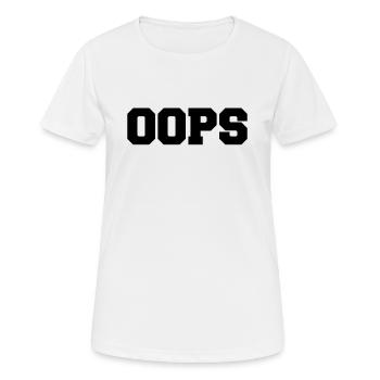 oops - Women's Breathable T-Shirt - white - Front - AI Model Female 172 dark (172cm)
