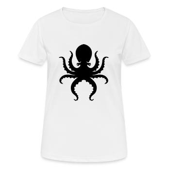 Oktopus - Frauen T-Shirt atmungsaktiv - Weiß - Vorne - AI Model Female 172 dark (172cm)
