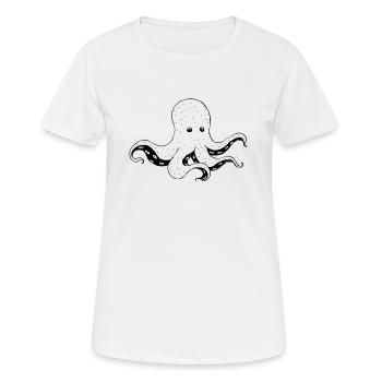 Oktopus - Frauen T-Shirt atmungsaktiv - Weiß - Vorne - AI Model Female 172 dark (172cm)