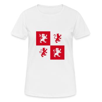 Blason Potter Lion cheval sexe red lions fun - T-shirt respirant Femme - blanc - Devant - AI Model Female 172 dark (172cm)