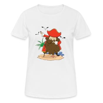 Tamponnant pirate dab cadeau drôle drôle - T-shirt respirant Femme - blanc - Devant - AI Model Female 172 dark (172cm)