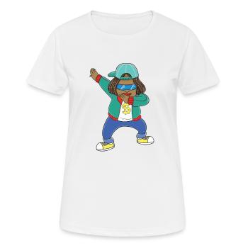 Dabbing dab Rapper lustig Geschenk witzig - Frauen T-Shirt atmungsaktiv - Weiß - Vorne - AI Model Female 172 dark (172cm)
