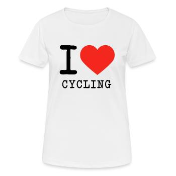 J'adore Faire du vélo - T-shirt respirant Femme - blanc - Devant - AI Model Female 172 dark (172cm)