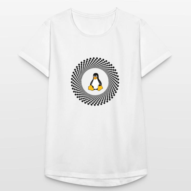 Computer System Pingouin Nerd pc inside programme lo T-shirt respirant Femme