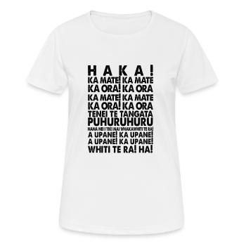 HAKA MAORI RUGBY All Blacks Neuseeland Geschenk - Frauen T-Shirt atmungsaktiv - Weiß - Vorne - AI Model Female 172 dark (172cm)