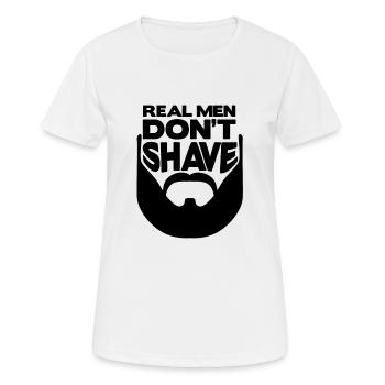 Beard Beard bearded beard mustache schnauzer - Women's Breathable T-Shirt - white - Front - AI Model Female 172 dark (172cm)