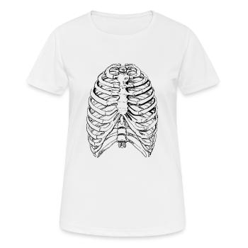 Thorax - Brustkorb. Ein tolles Geschenk Halloween - Frauen T-Shirt atmungsaktiv - Weiß - Vorne - AI Model Female 172 dark (172cm)