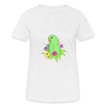 perroquet nain petits perroquets tourtereaux - T-shirt respirant Femme - blanc - Devant - AI Model Female 172 dark (172cm)