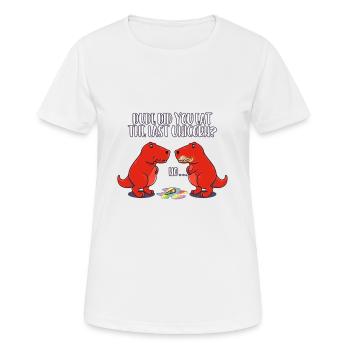 Dino unicorn funny funny gift trend humor - Women's Breathable T-Shirt - white - Front - AI Model Female 172 dark (172cm)