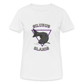 Latin Wels Pêcher cadeau - T-shirt respirant Femme - blanc - Devant - AI Model Female 172 dark (172cm)