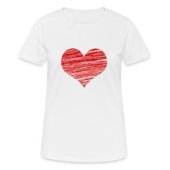 Valentinstag - romantisches Herz - Frauen T-Shirt atmungsaktiv - Weiß - Vorne - AI Model Female 172 dark (172cm)