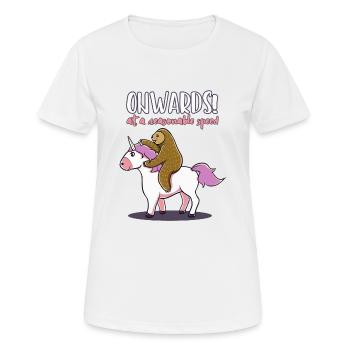 Sloth Unicorn Funny Gift Funny Birthday - Women's Breathable T-Shirt - white - Front - AI Model Female 172 dark (172cm)