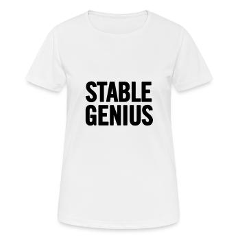 Stable Genius Noir - T-shirt respirant Femme - blanc - Devant - AI Model Female 172 dark (172cm)
