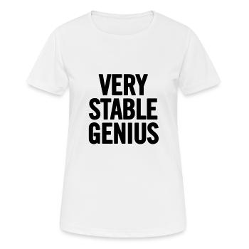 Very Stable Genius Noir - T-shirt respirant Femme - blanc - Devant - AI Model Female 172 dark (172cm)