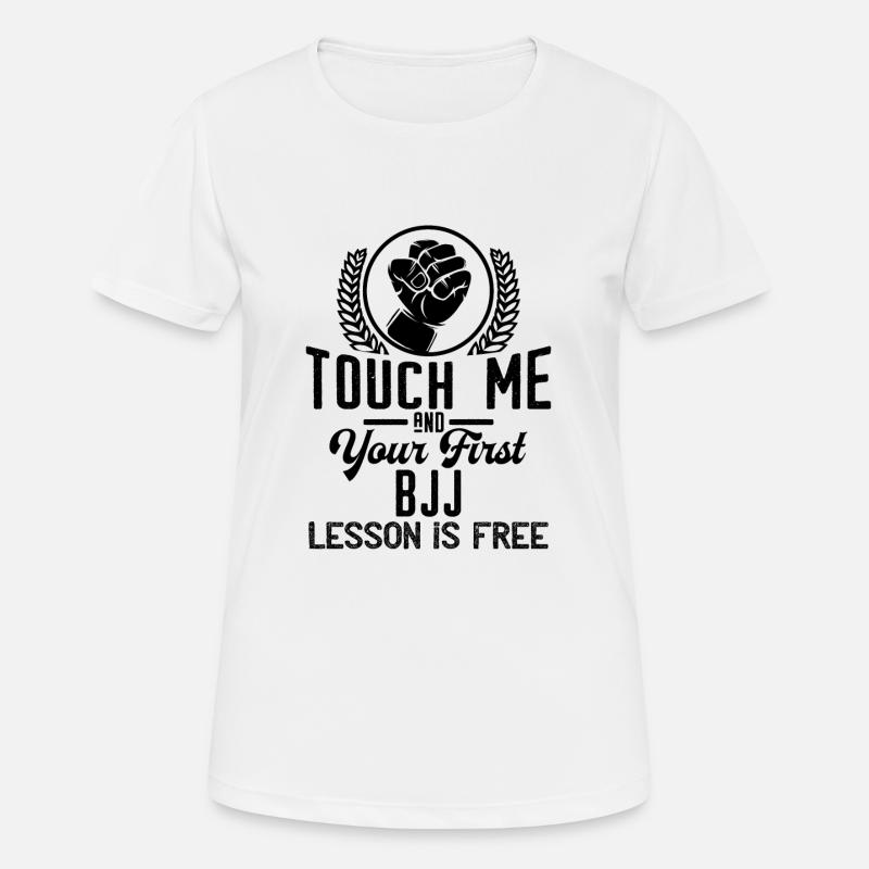 Touch me - first BJJ lesson free - black - Women's Breathable T-Shirt - white