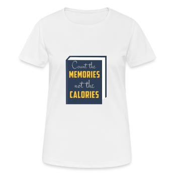 COUNT SOUVENIRS CALORIES NON - T-shirt respirant Femme - blanc - Devant - AI Model Female 172 dark (172cm)