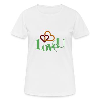 I love you schönes Shirt als Liebes-Geschenk - Frauen T-Shirt atmungsaktiv - Weiß - Vorne - AI Model Female 172 dark (172cm)