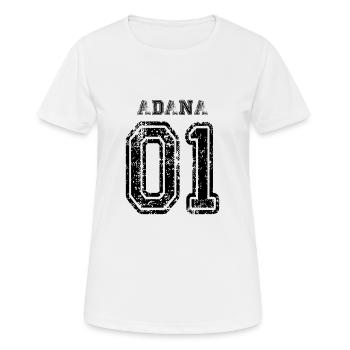 01 plaque d'immatriculation turque Adana comme un cadeau - T-shirt respirant Femme - blanc - Devant - AI Model Female 172 dark (172cm)