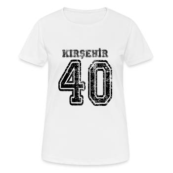 40 plaque d'immatriculation Kirsehir turque comme un cadeau - T-shirt respirant Femme - blanc - Devant - AI Model Female 172 dark (172cm)