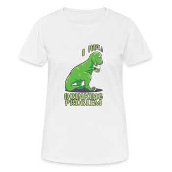 Tyrannosaurus Dino dinosaures drôles de cadeau - T-shirt respirant Femme - blanc - Devant - AI Model Female 172 dark (172cm)