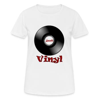 Disque vinyle - platine - T-shirt respirant Femme - blanc - Devant - AI Model Female 172 dark (172cm)