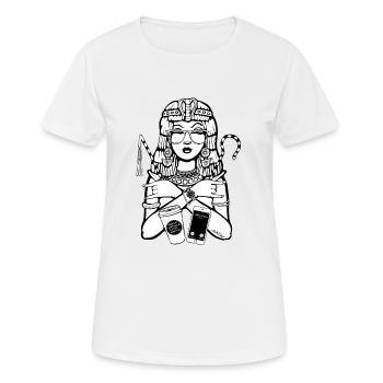 Cleopatra CEO - Frauen T-Shirt atmungsaktiv - Weiß - Vorne - AI Model Female 172 dark (172cm)