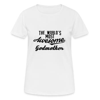 Marraine le plus impressionnant du monde - noir - T-shirt respirant Femme - blanc - Devant - AI Model Female 172 dark (172cm)