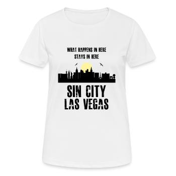 LAS VEGAS - Women's Breathable T-Shirt - white - Front - AI Model Female 172 dark (172cm)